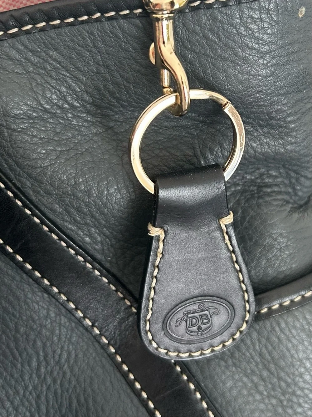 Dooney & Bourke Pebble Grain Leather Tote Gray Shoulder Bag Large Carryall Work